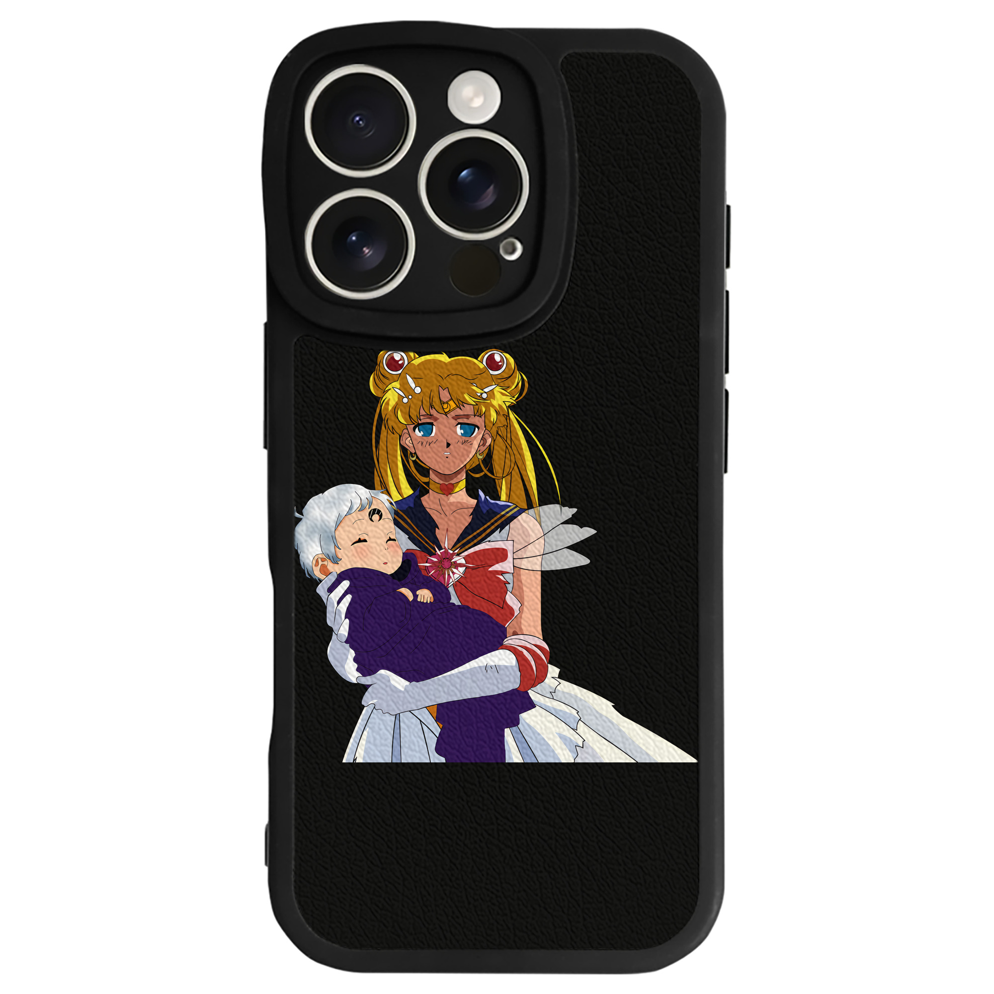 （画像用） 美少女戦士セーラームーン 月野 うさぎ つきの うさぎ Sailor Moon Tsukino Usagi 【iPhone 16シリーズ対応】シリコンスマホケース（レザー調） 材質：シリコン